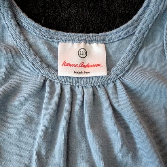 Hanna Andersson Braid detail Tank Top Sleeveless Layering Tee 100% Pima Cotton - Picture 2 of 9